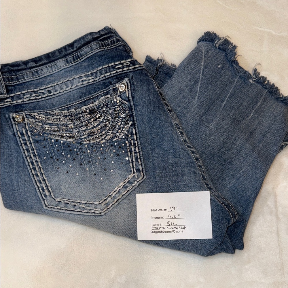 Miss Me Vintage Distressed Embellished Women's Bermuda Shorts